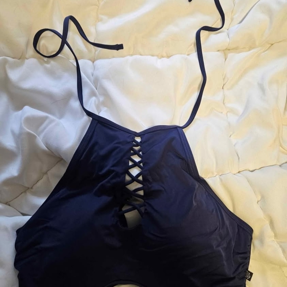 Navy Blue Swimsuit Top